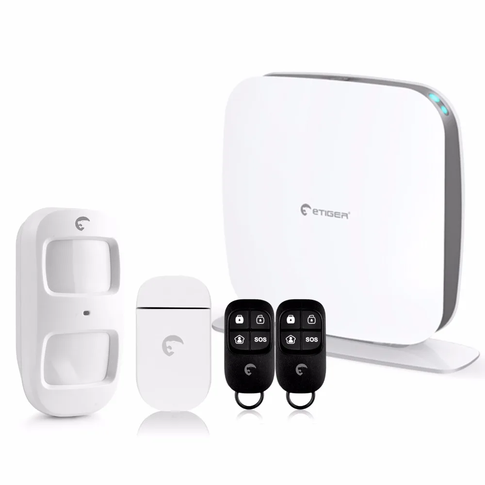 2016 etiger новый продукт домашняя wifi сигнализация система secual box gsm & 95db сирена 100