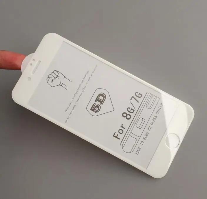 5D полное покрытие протектор экрана для iPhone 6 6s 7 закаленное стекло 8 X стеклянная
