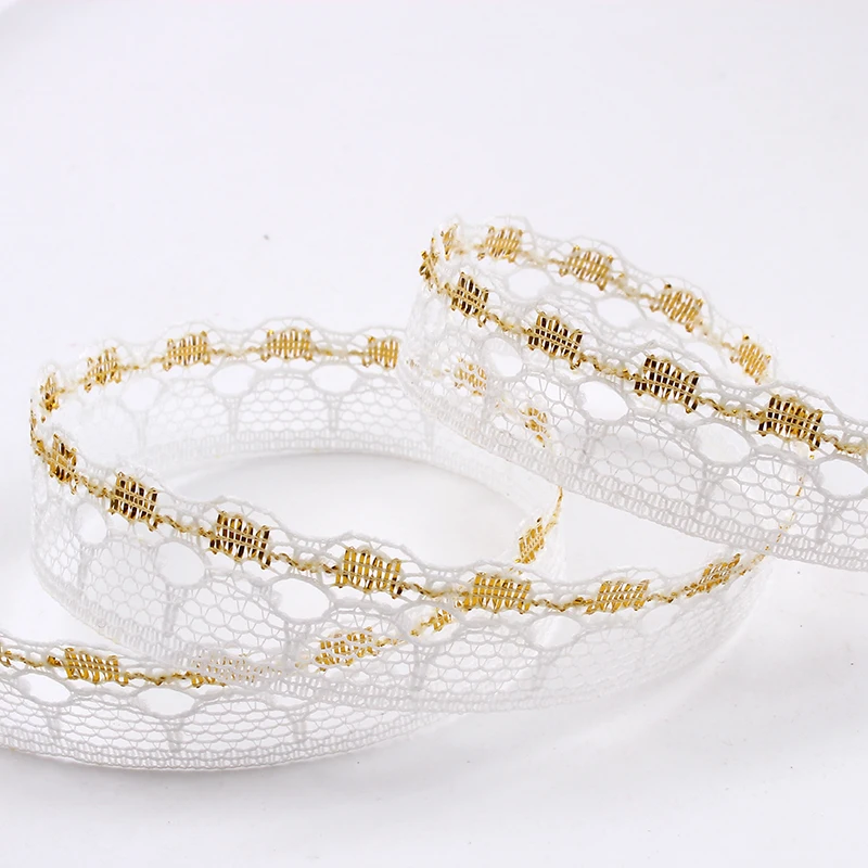 Черная/Золотая кружевная лента 20 ярдов сделай сам отделка для шитья аксессуары