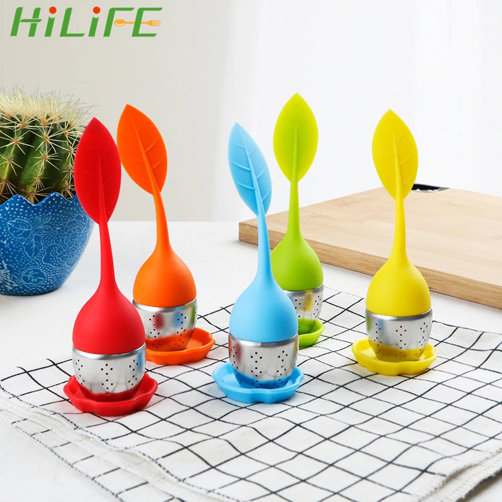 Ситечки для чайных пакетиков HILIFE силиконовые Милые фильтры в форме листьев