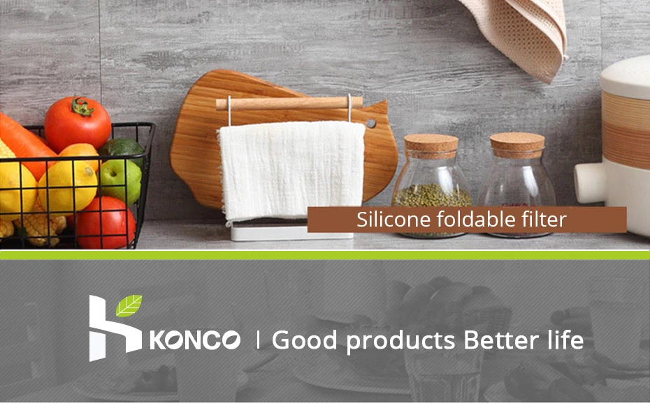 KONCO 2 штуки силиконовая складная корзина для слива выдвижной силиконовый фруктовый дуршлаг для овощей Кухонные гаджеты для хранения