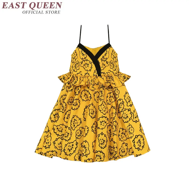 

Beach sundresses Summer dress floral print Beach dress tunic V-Neck collar Sexy women dress Mini dress KK1148