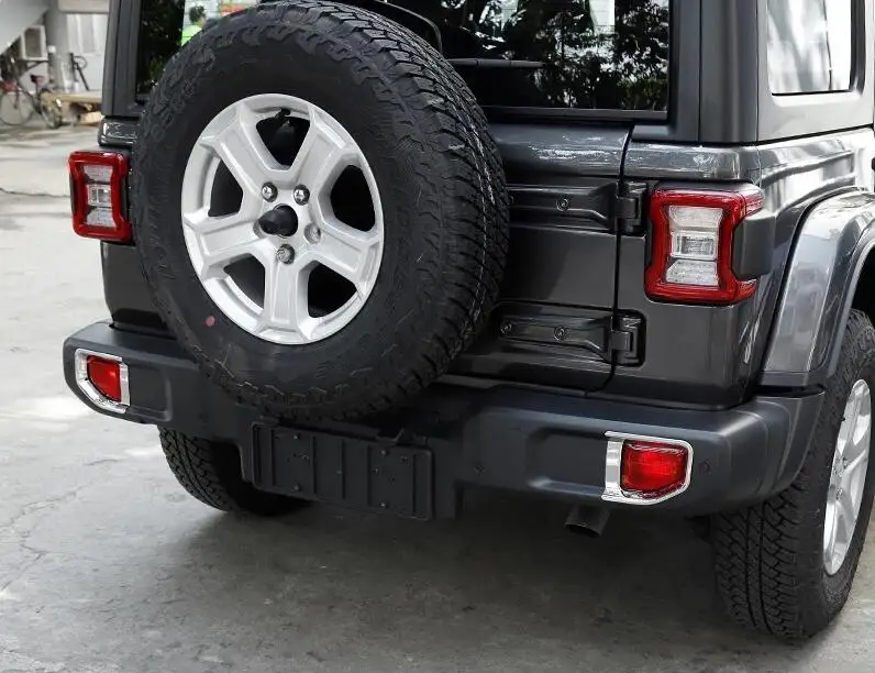 Для Jeep Wrangler JL 2018 2 шт. Высокое качество ABS хром автомобильная задняя фара