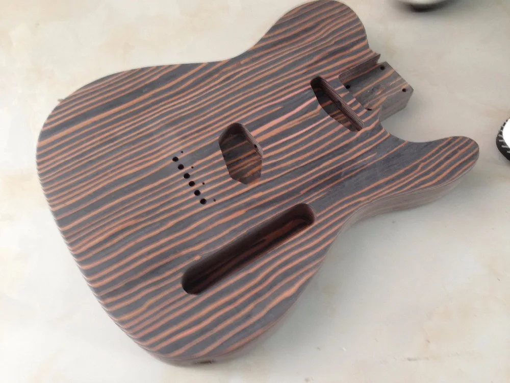 Бесплатная доставка Зебра дерево TL гитарный корпус цельный деревянный без