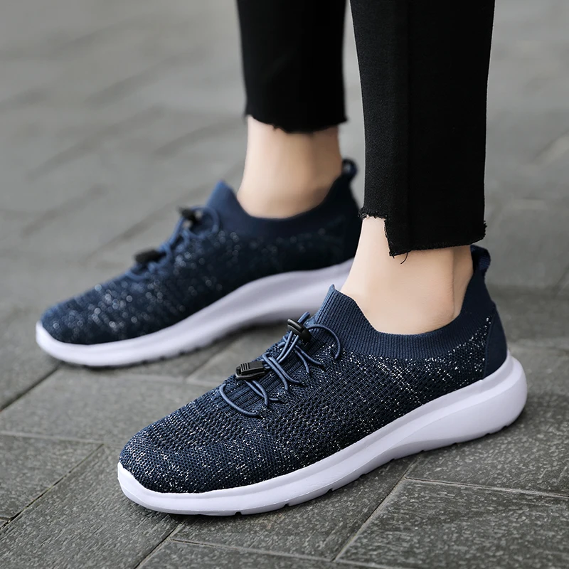 Fashion Women Casual Shoes Breathable Mesh Ultralight Sneakers High Quality Sock chaussures femme 2019 | Обувь