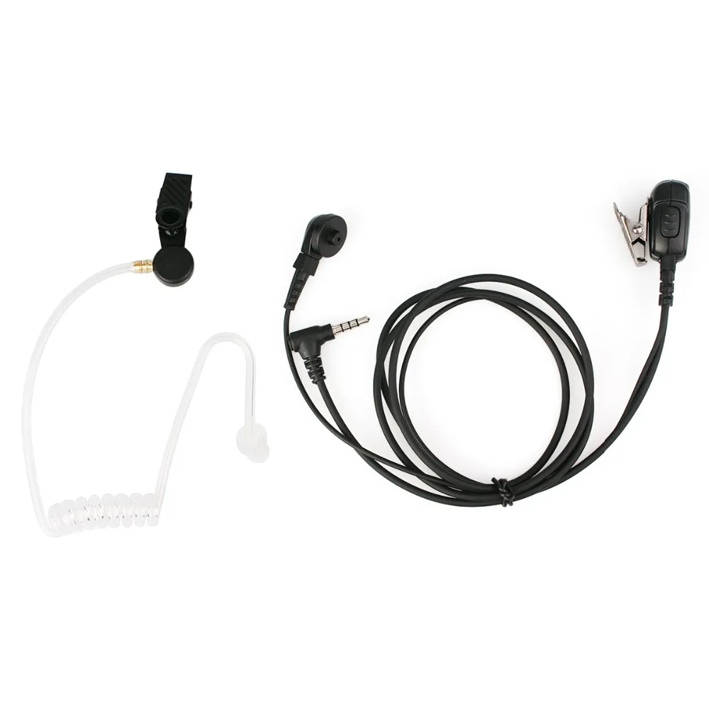 10pcs Wholesale Retevis Walkie Talkie Earpiece PTT Mic Acoustic Tube Retevis RT40 RB15 Headset 3.5mm 1Pin For YAESU for VERTEX