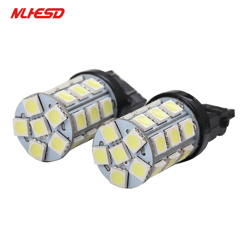 10x7440 7443 3157 3156 автомобильный светильник источник T25 27SMD 5050 светодиодные чипы