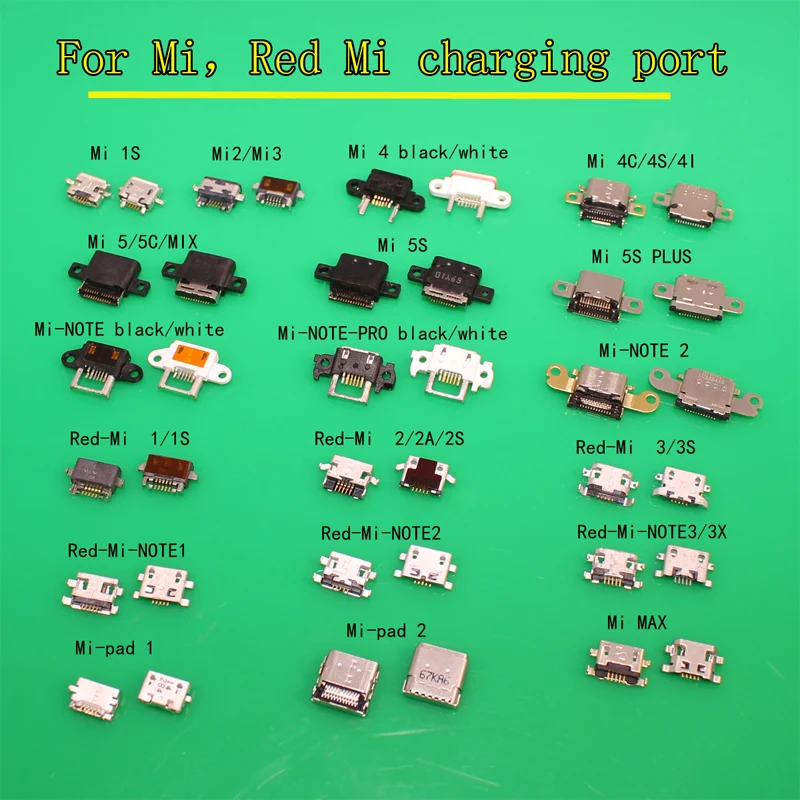 

cltgxdd for XiaoMi 2A 4C 5S plus Mi note 2 charging port,Micro USB Jack Socket Connector for Red Mi note 2 3 4,type-C