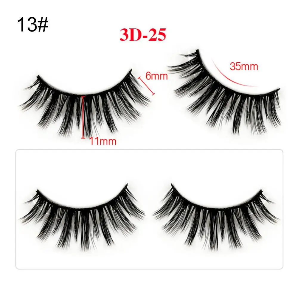 3 пар/компл. 3D крест Толстые Накладные ресницы наращивание ресниц макияж супер натуральный длинный мнимый ресницы#288327 - Длина: Style 13