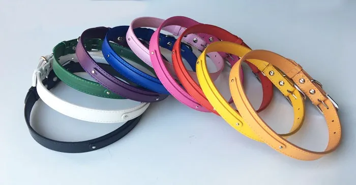 Оптовая цена! 10 шт. кожаные ошейники для собак 8 Х100 мм + 18 х550 мм|letter charms|charms wholesalename