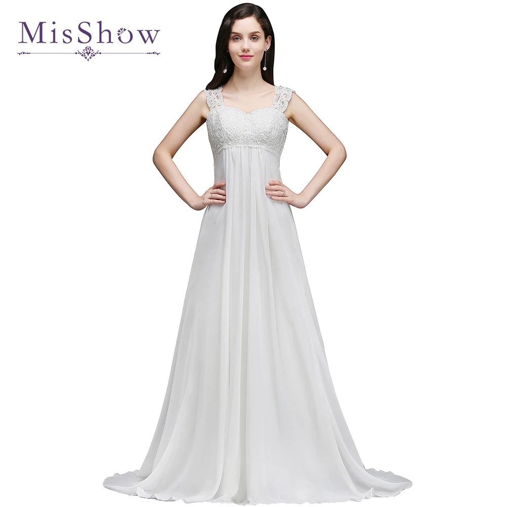 Дешевые шифоновые пляжные свадебные платья Vestido De Noiva без рукавов с завышенной