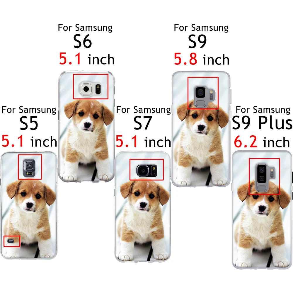 Чехол для Samsung Galaxy S5 S6 S7 силиконовый чехол из ТПУ с 3d-рисунком S9 Plus чехлы телефонов