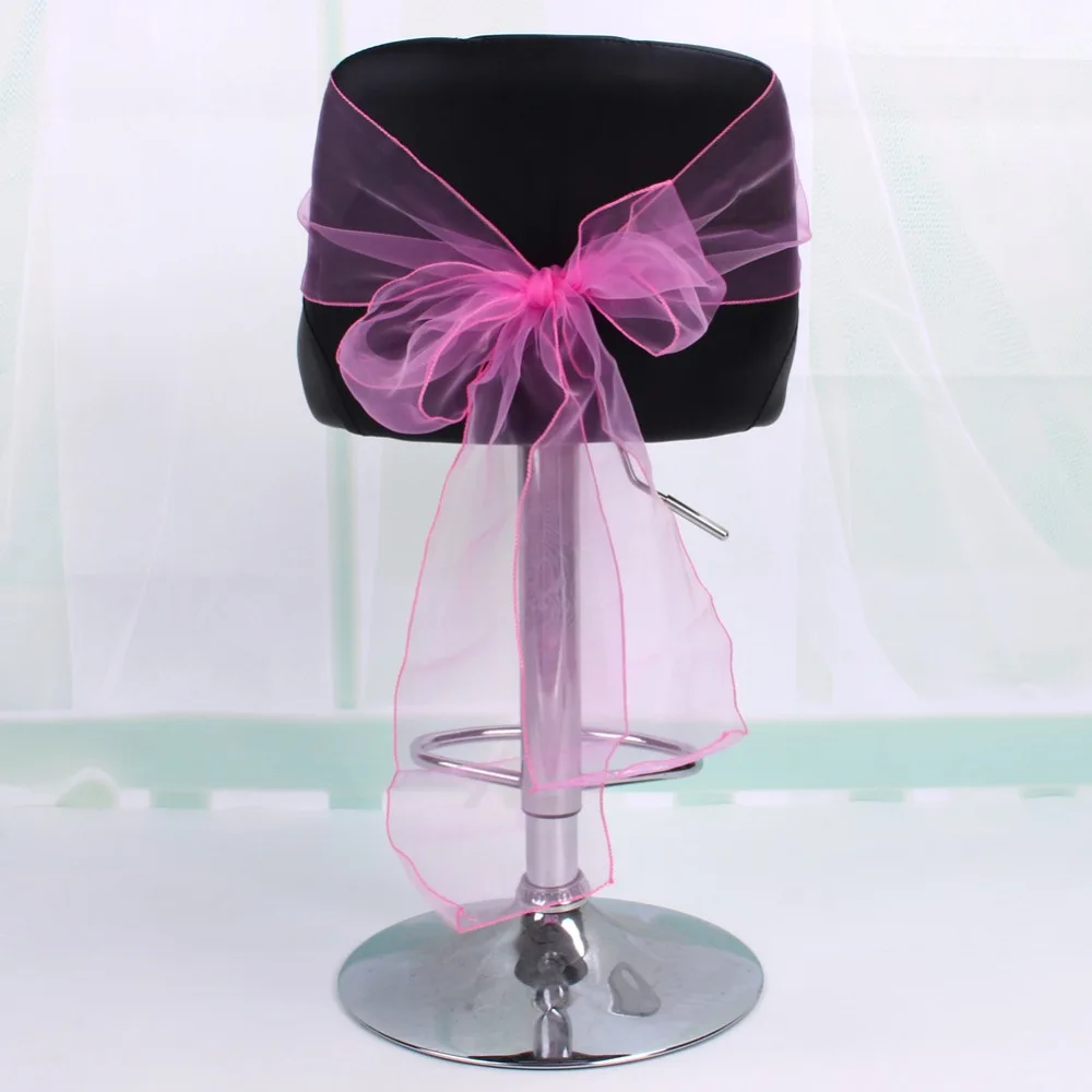 Свадебное украшение 100 шт. новый галстук-бабочка из органзы для стула | Дом и сад