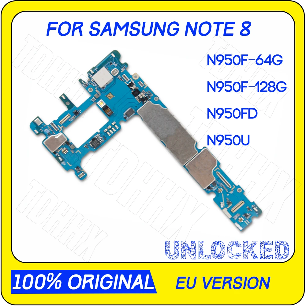 Материнская плата для Samsung Note 8 N950F N950FD N950U 64 ГБ полнофункциональная материнская - Фото №1