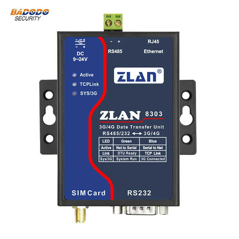 ZLAN8303-7 3g 4 г последовательный RS232 RS485 к TD-LTE/FDD-LTE/WCDMA/TD-SCDMA/EVDO/CDMA2000/ GSM конвертер 3g/4 г передачи данных сервера