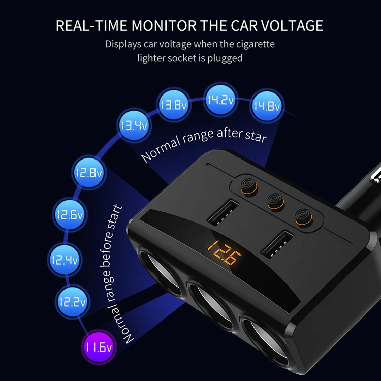 Автомобильное зарядное устройство для автомобиля с Bluetooth одна минута три