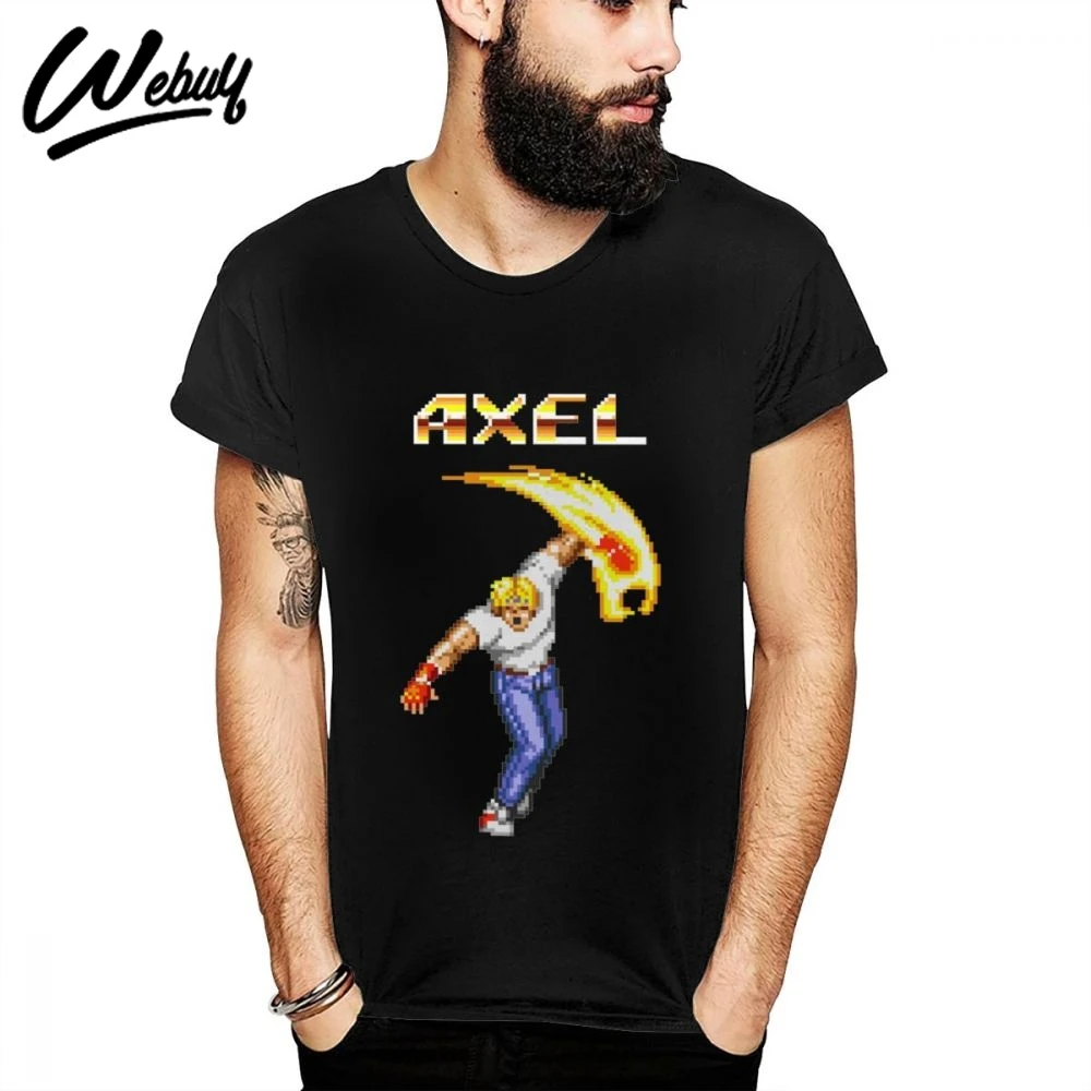 Мужская футболка из натурального хлопка Axel с изображением улицы ярости 2 16 бит