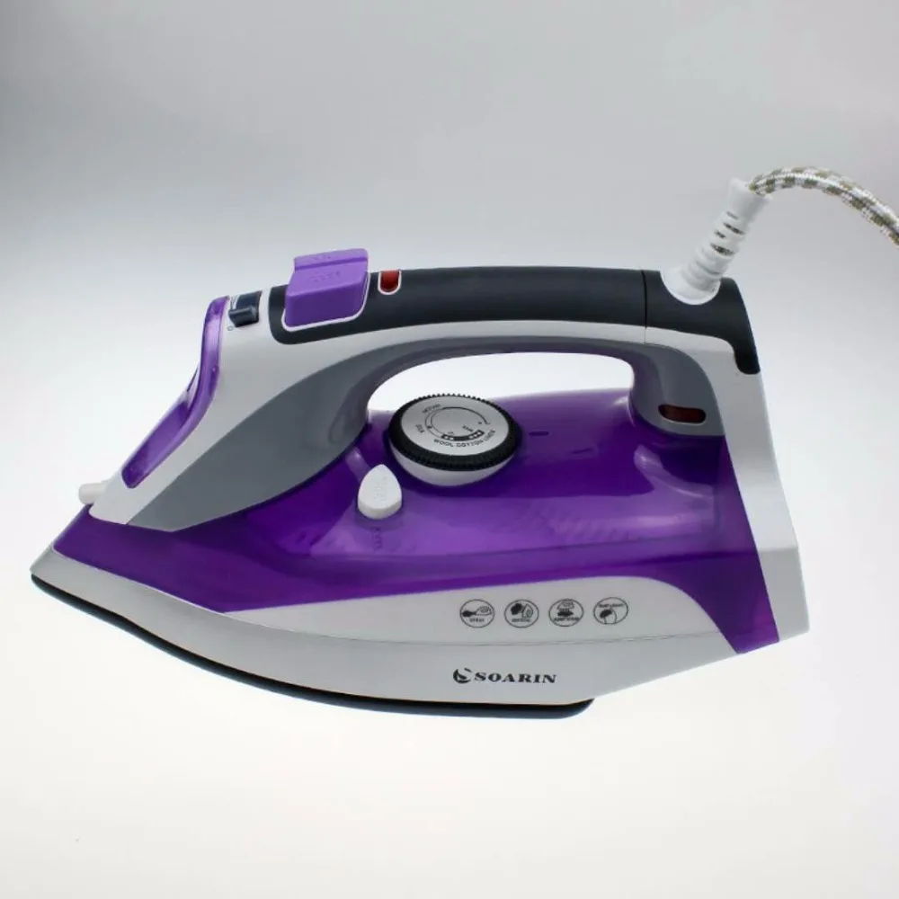 220V Electric Steam Iron for Clothes Handheld Thermostat Prevent Calcium Deposition Steamer Ceramic Base Plate | Бытовая техника