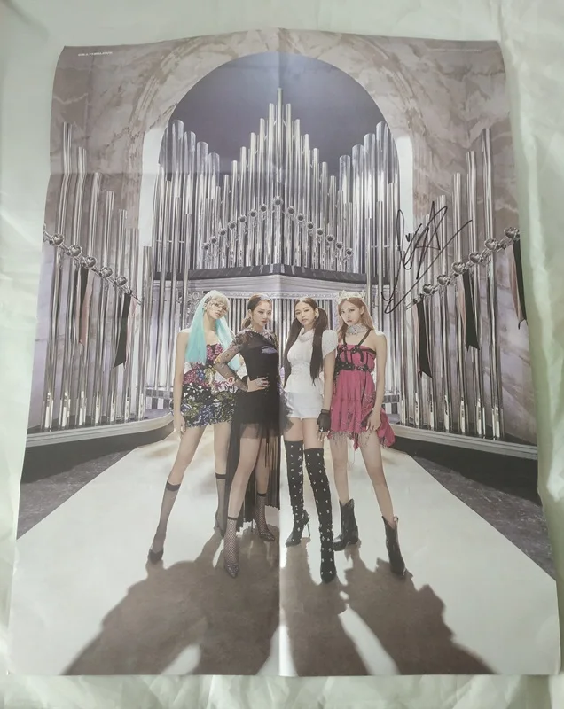 Подписанный BLACKPINK С Автографом Мини 2-й альбом KILL THIS LOVE+ подписанный плакат 042019