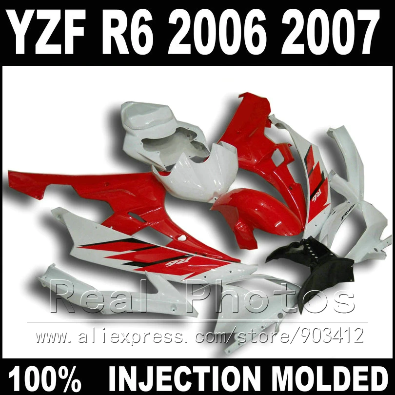Горячая продажа Боди Комплект для YAMAHA R6 обтекатель 06 07 литья под давлением