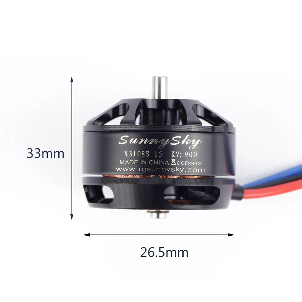 SUNNYSKY X3108S 720KV 900KV 325W Outrunner бесщеточный мотор эффективный вал дискового двигателя
