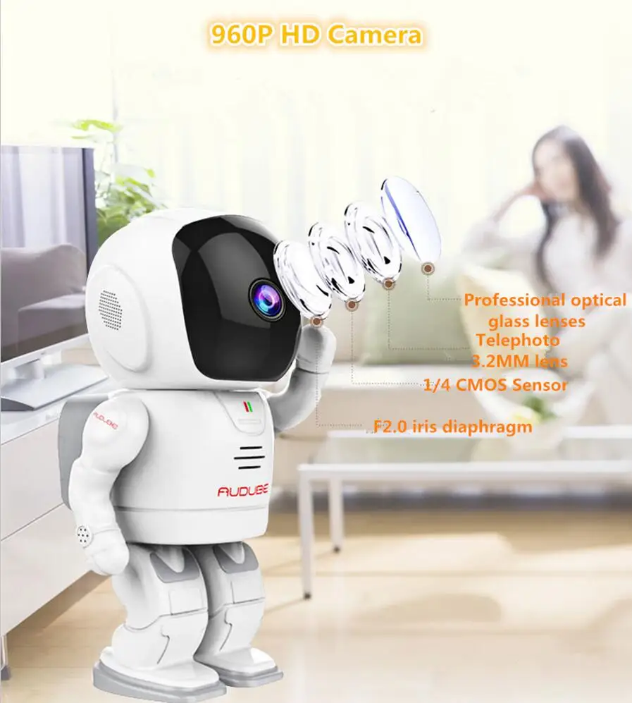 Камера ronot с защитой от кражи 360 градусов 960P HD Wi-Fi FPV робот радионяня двусторонняя
