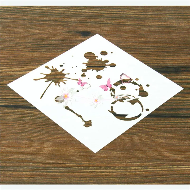 

1Pcs Novelty Christmas snowman Snowflakes Shaped Reusable Stencil Airbrush Painting Art DIY Home Decor Scrap booking Album Craft