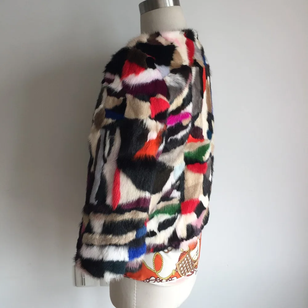 Новинка модная женская куртка из 100% натурального меха норки разных цветов