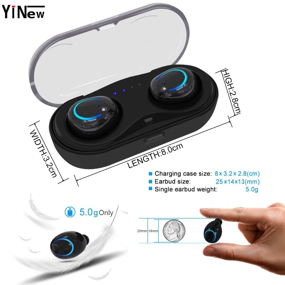 Bluetooth наушники HBQ Q18 tws беспроводные мини спортивные капельки HiFi гарнитура air dorts + HD