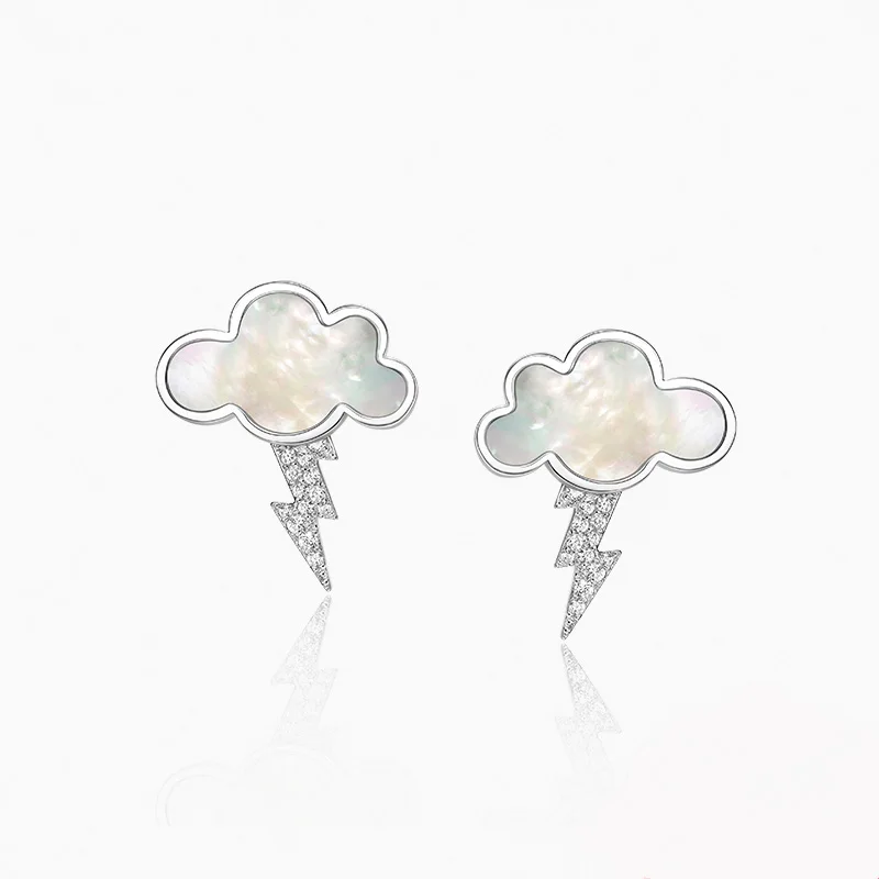 Новые облака грома медные серьги с шипами из серебра 925 высокого качества, персонализированные женские прелести, изысканные ювелирные изделия, подарки.