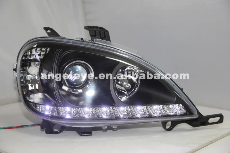 1998-2004 год W163 ML320 ML350 ML430 ML450 передняя фара для Mercedes-Benz черный корпус JY