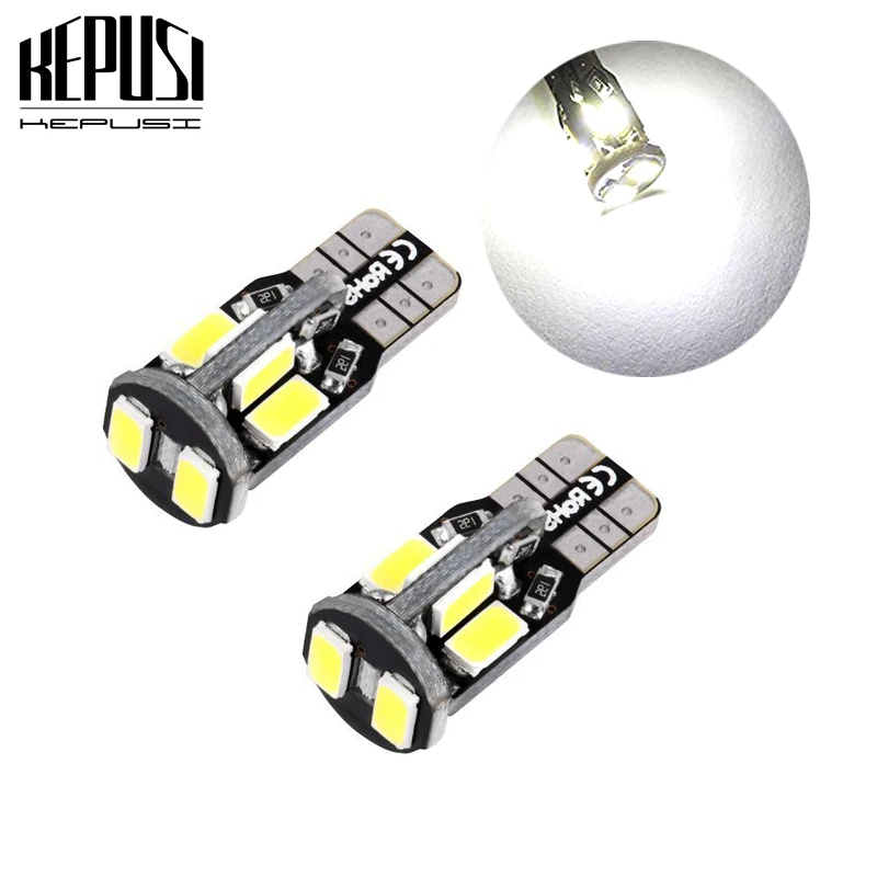 2 шт. T10 Canbus светодиодный без ошибок 194 168 10SMD 5730 автомобильный инструмент панель