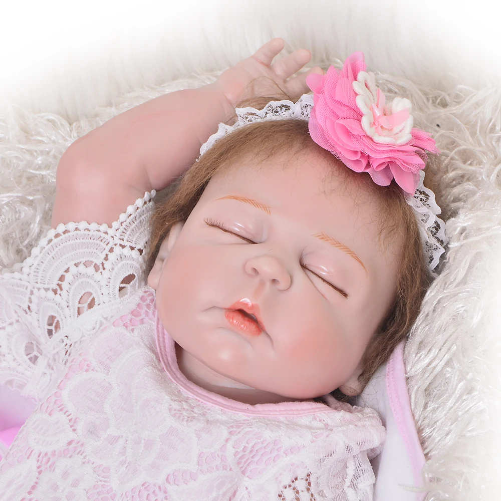 Boneca bebes reborn menina настоящая силиконовая кукла для маленьких девочек 23 "57 см