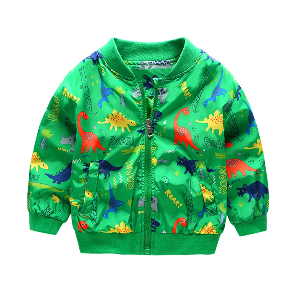 

TELOTUNY Spring and autumn jacket Kids Cute Dinosaur Baby Outerwear Coat Boys Girls Kids Children Clothing Z0829