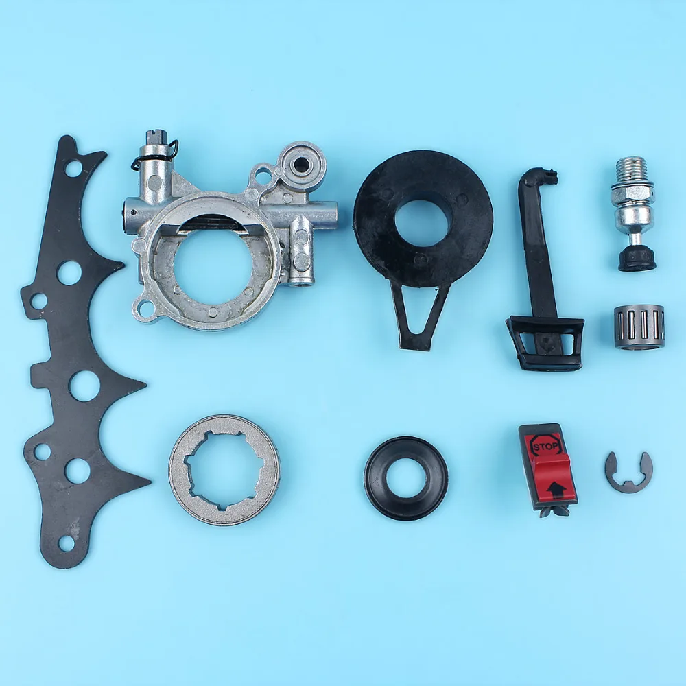 3/8&quot7T Standard Rim Sprocket Oil Pump For HUSQVARNA 365 372 372XP 362 371 Chainsaw w/ Decompression Vavle Switch Spike Worm Gear |
