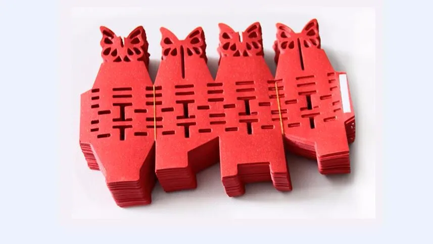 Подарочная упаковка в виде бабочки для брака/свадебной вечеринки лазерная резка