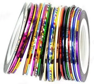 5 рулонов/партия лента для дизайна ногтей|nail art decorations stickers|colors rolls striping taperolls tape |