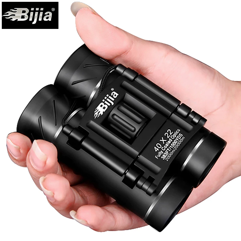 Портативный охотничий мини бинокль BIJIA 40X22 профессиональный оптический для