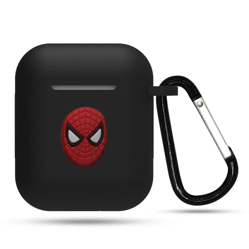 Cute Cartoon Silicone Case for Apple Airpods Accessories i10 TWS Bluetooth Earphone Protective Cover Bag Anti-lost Buckle | Электроника