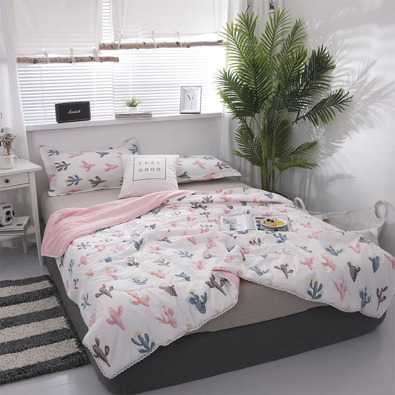 

Cactus Washed Air Conditioner Quilt Comforter for Winter/Summer King Queen Full Twin Duvet/Blanket Filler Cover linen