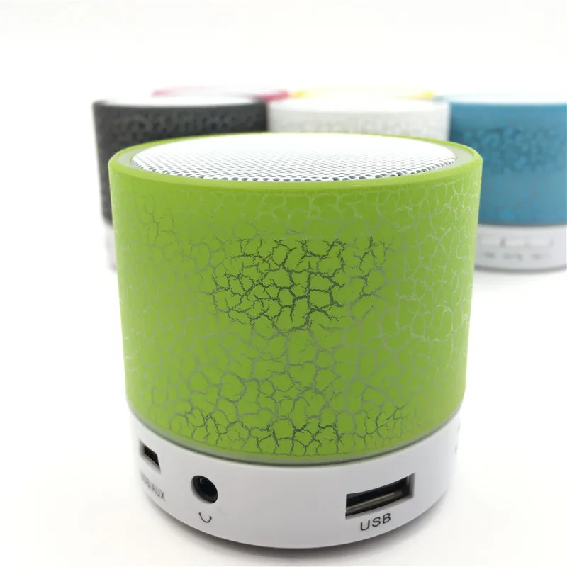 Green Мини Bluetooth динамик беспроводной светодиодный динамик для танцев Музыка Аудио динамик Поддержка TF карта стерео звук FM радио динамик s для Ihone Xiaomi - Цвет: Green