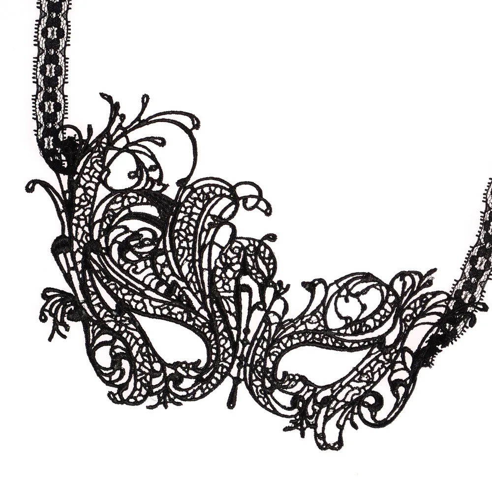 Маска под глаза черное сексуальное кружевное венецианское маскарадное Бальное