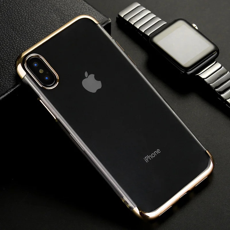 Ultra Thin Soft Jane Series Electroplating TPU Silicone Phone Case Back Cover for Apple iPhone X XS Max XR 8 7 6 Plus Coque |
