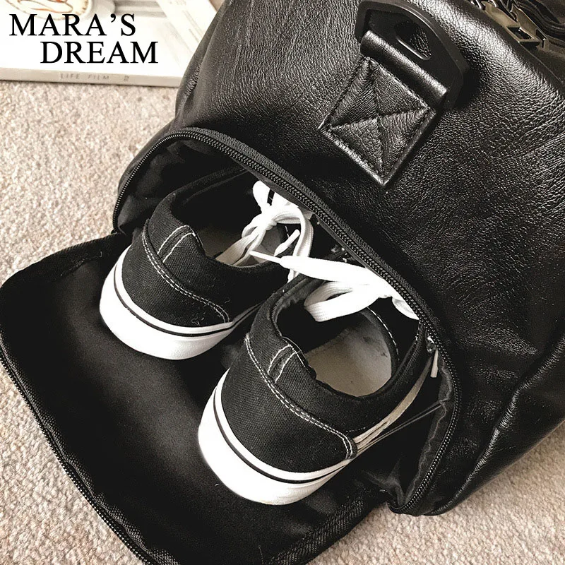 

Mara's Dream PU leather travel bag Men Women large capacity travel bag simple luggage bag waterproof bag tide Suitcases Luggage