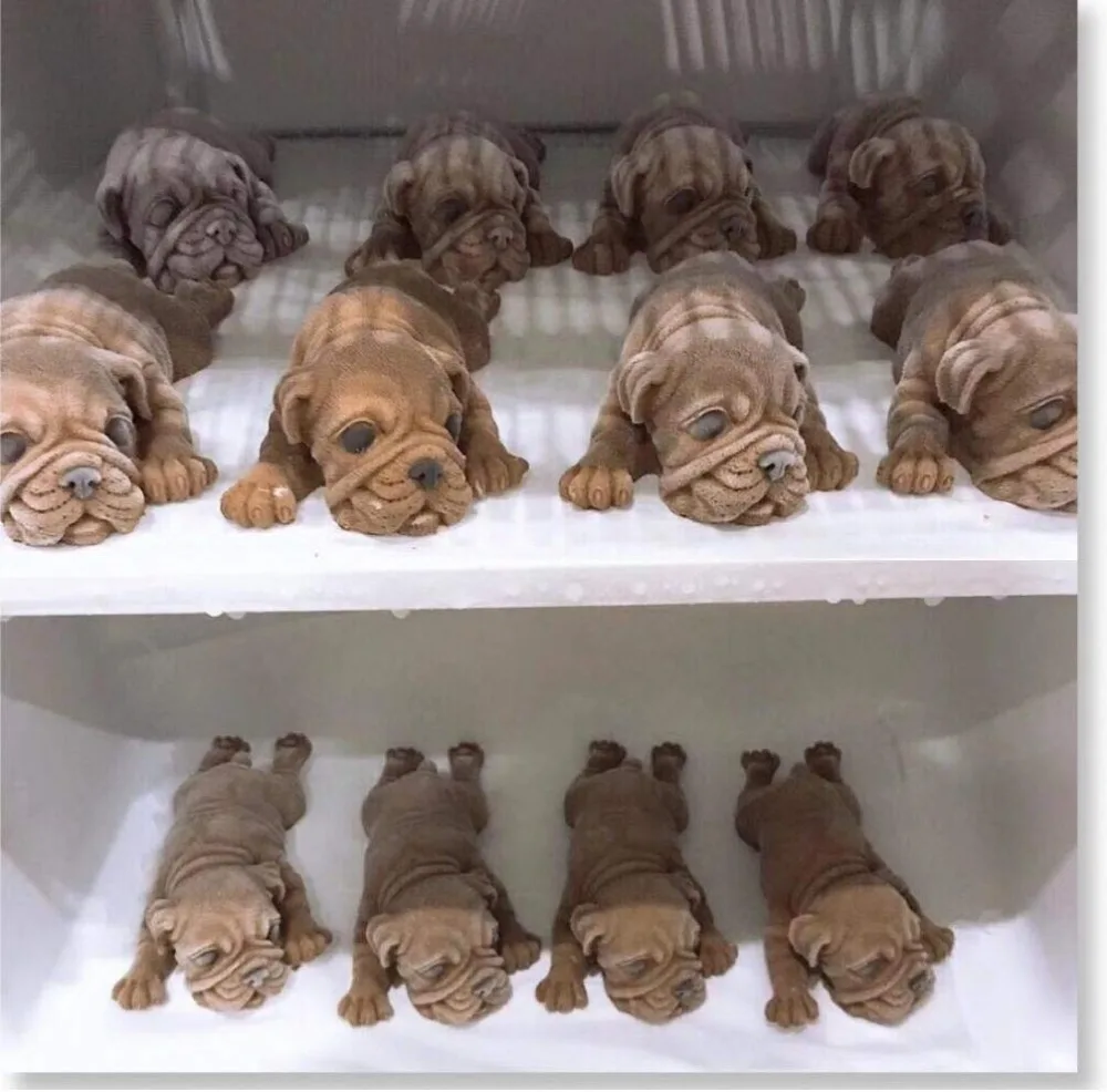 Animal Silicone Mold for Fondant Chocolate Candy Gum Paste Resin 3D Shar Pei Dog Cake Mould | Дом и сад