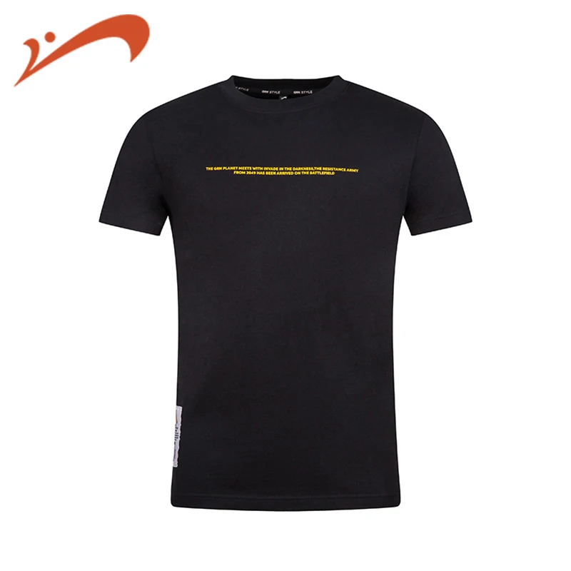 GRN Men's Knitted Round Neck Short Sleeve T-Shirt 2019 New Summer Letter Print Cloth Sportswear | Спорт и развлечения