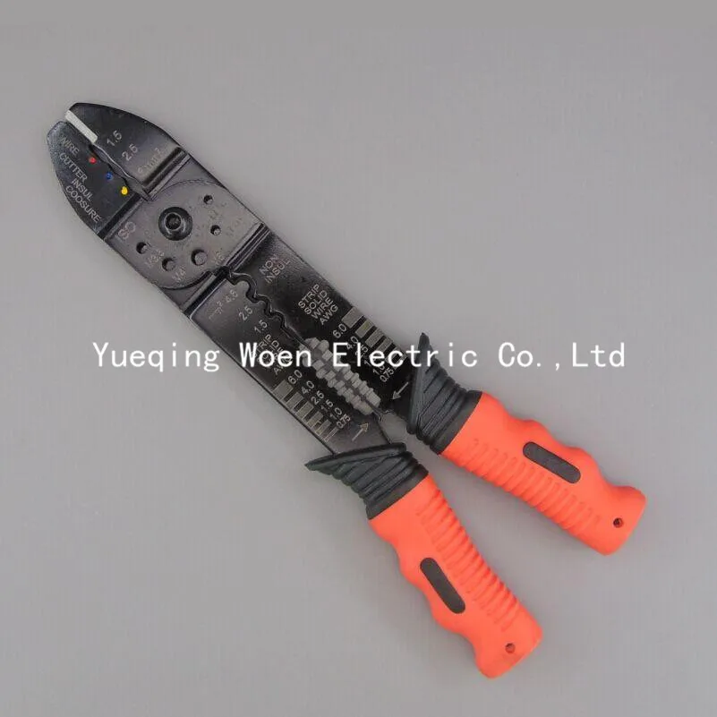 

Free shipping; FS051 0.75-6mm multifunctional pliers wire stripper crimping pliers electrician tools terminal