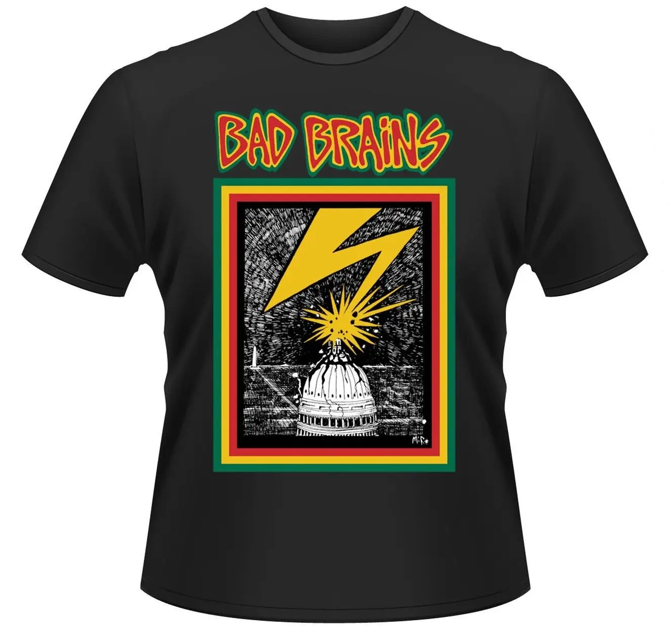 

Bad Brains 'Bad Brains' T-Shirt Nuevo y Oficial T-Shirt Novelty Cool Tops Men'S Short Sleeve T shirt Movie Shirt