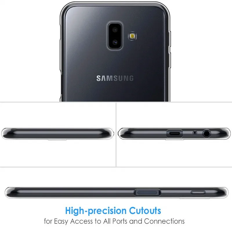 Для Samsung Galaxy J6 Plus Чехол J6Plus чехол Мягкая силиконовая задняя крышка для J610F J610 SM-J610F |
