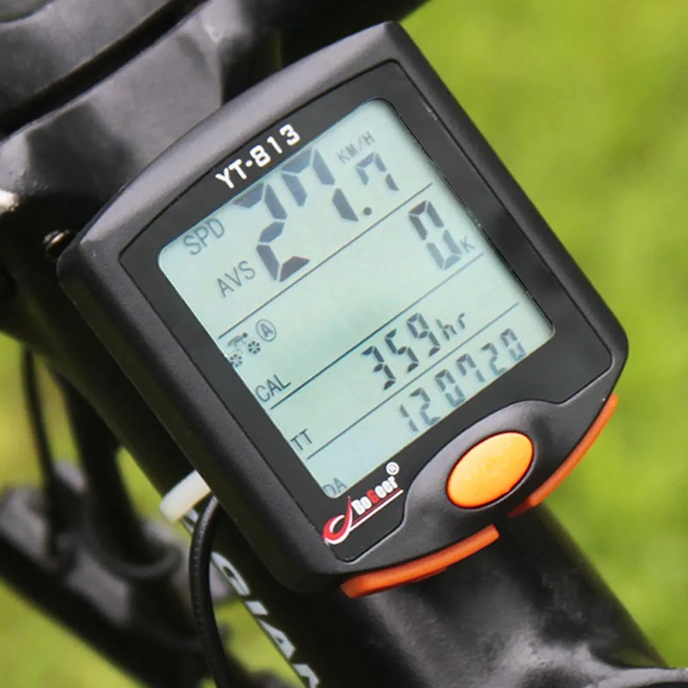 

Bogeer Wireless Bike Computer Bicycle Digital Odometer Stopwatch Thermometer LCD Backlight Rainproof for capacete ciclismo